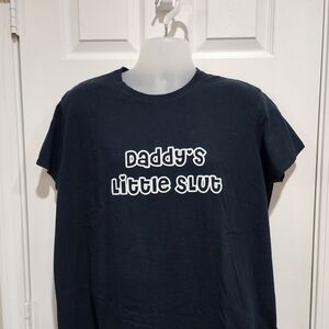 Women’s Gildan Ultra Cotton “Daddy’s Little S...” XL Black Cotton T-Shirt